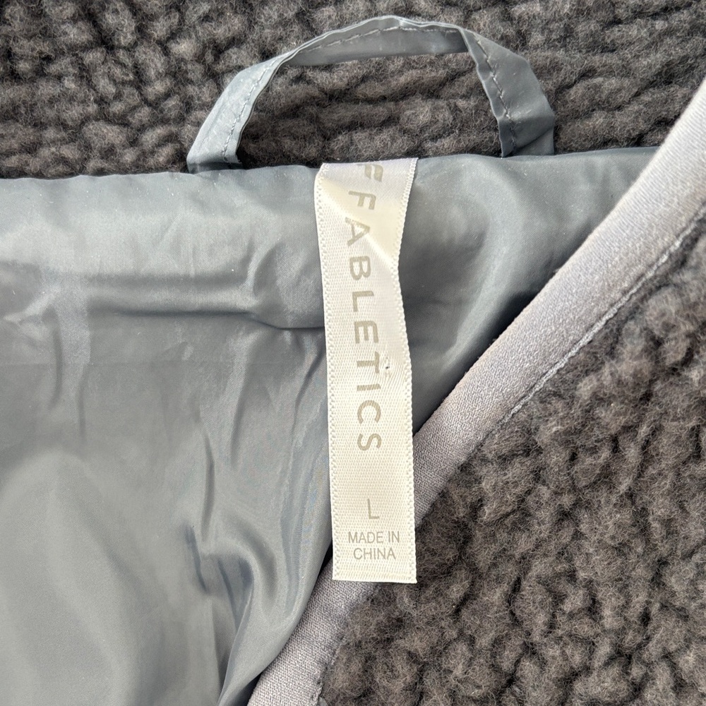 Charcoal Sherpa Jacket with Gray Accents - Picture 3 of 3